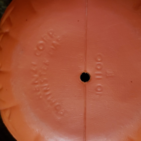 Vintage Plastic Pumpkin Jack O Lantern Halloween Bucket Candy A J Renzi Mass